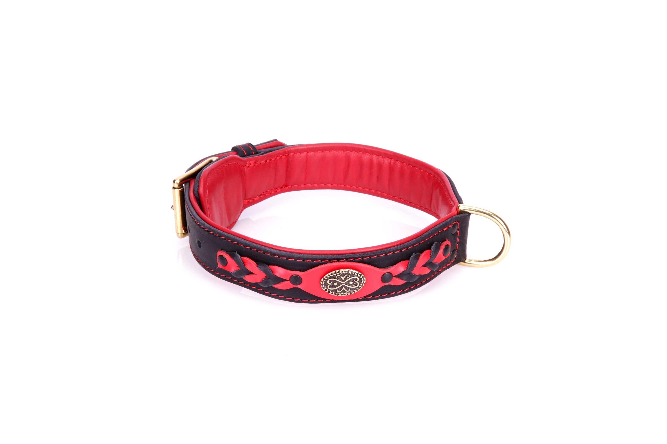 Luxus Dog Collar with Padding Red for German Shepherd 